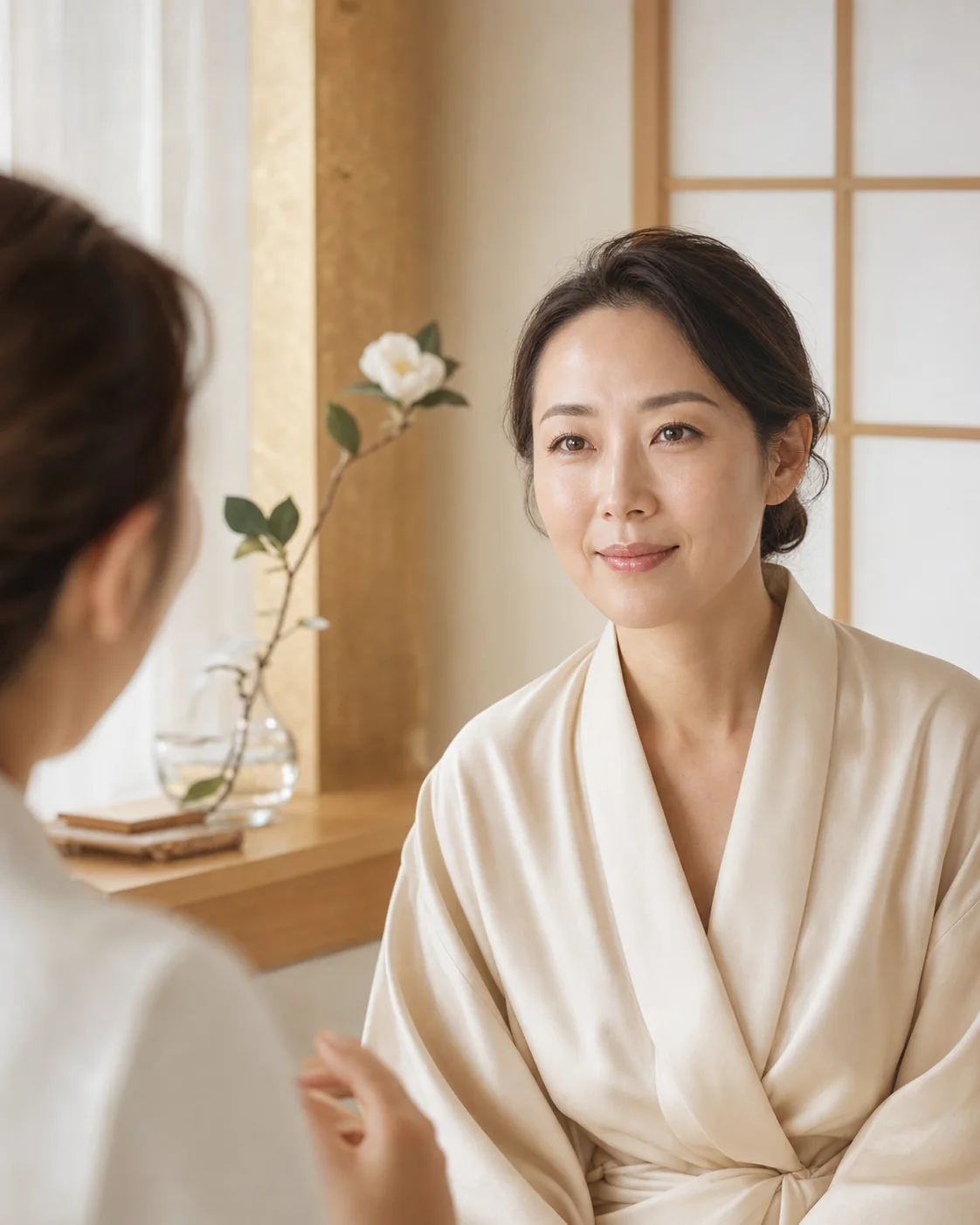 Beauty Snowでカウンセリングを受ける女性